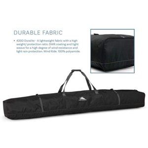 High Sierra Core Series Skiing Ski and Bindings Bag Black 165cm x18x18cm NEW